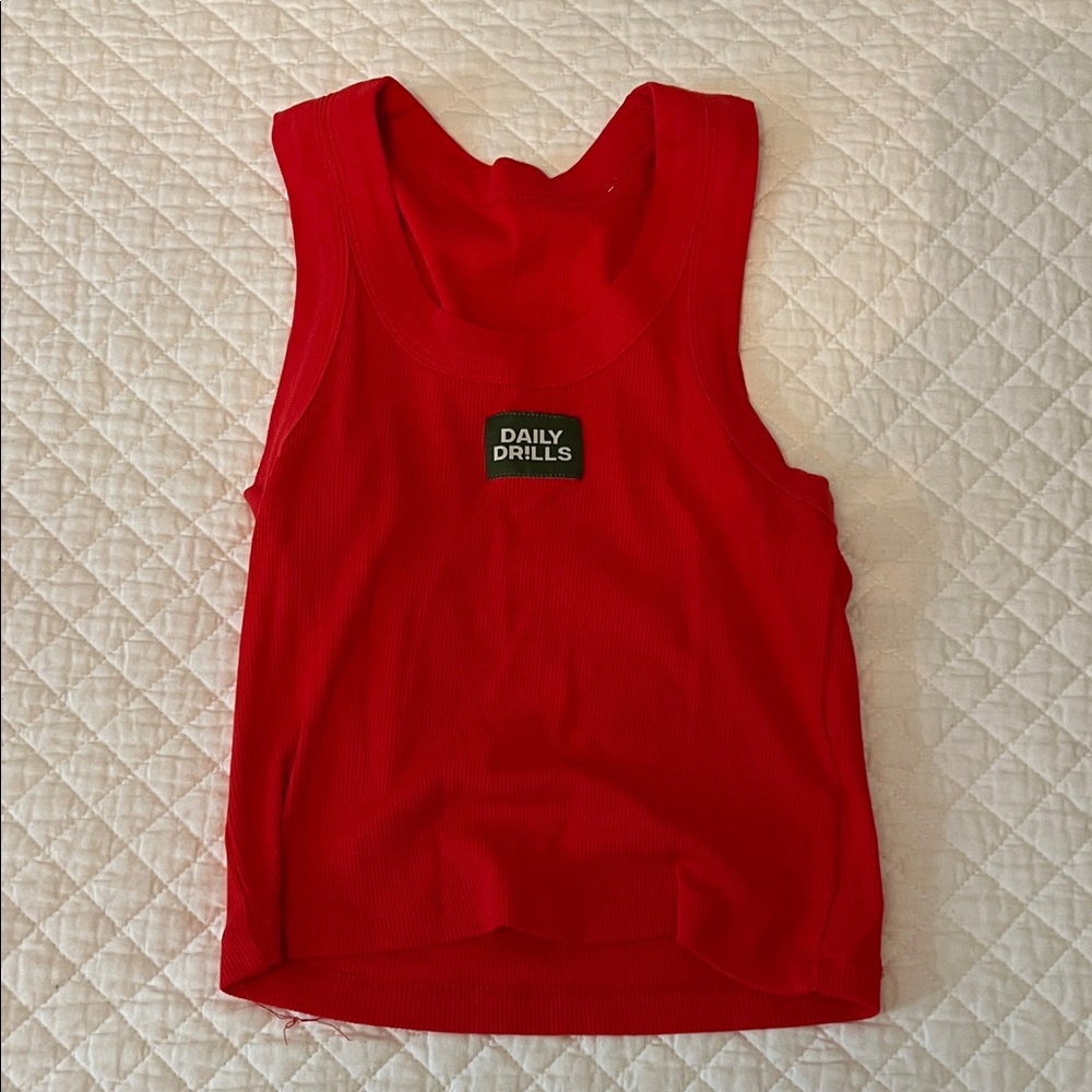 Daily Drills Vibrant Red Tank Top